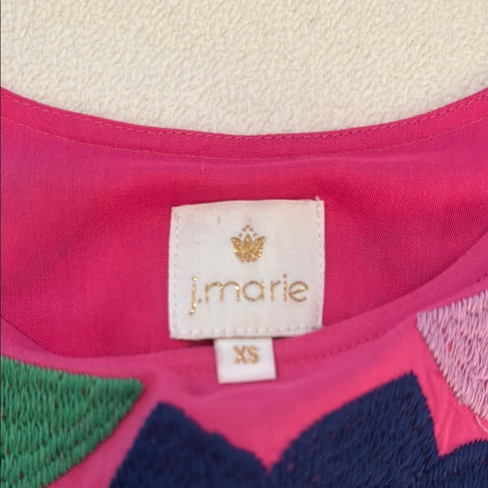 Pink and Blue Graphic Boxy Blouse - Picture 2 of 3
